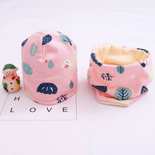 Load image into Gallery viewer, New Fashion Baby Cap Set Cartoon Owl Stars Baby Head Cover Spring Warm Neck Collar Kids Beanies Sets Cotton Children Hats Scarf
