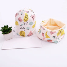Load image into Gallery viewer, New Fashion Baby Cap Set Cartoon Owl Stars Baby Head Cover Spring Warm Neck Collar Kids Beanies Sets Cotton Children Hats Scarf