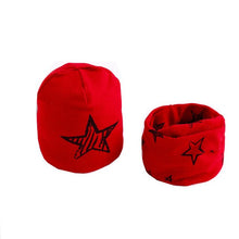 Load image into Gallery viewer, New Fashion Baby Cap Set Cartoon Owl Stars Baby Head Cover Spring Warm Neck Collar Kids Beanies Sets Cotton Children Hats Scarf