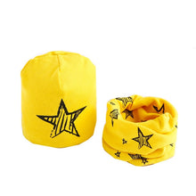 Load image into Gallery viewer, New Fashion Baby Cap Set Cartoon Owl Stars Baby Head Cover Spring Warm Neck Collar Kids Beanies Sets Cotton Children Hats Scarf