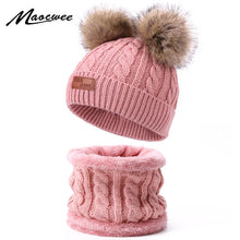Load image into Gallery viewer, Two pieces Hat Scarf Set