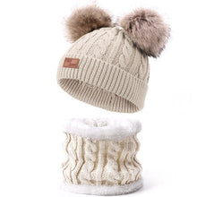 Load image into Gallery viewer, Two pieces Hat Scarf Set