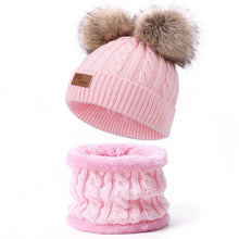 Load image into Gallery viewer, Two pieces Hat Scarf Set