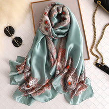 Load image into Gallery viewer, Luxury summer silk scarf