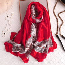 Load image into Gallery viewer, Luxury summer silk scarf