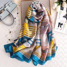 Load image into Gallery viewer, Luxury summer silk scarf