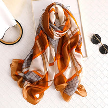 Load image into Gallery viewer, Luxury summer silk scarf