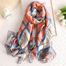 Load image into Gallery viewer, Luxury summer silk scarf