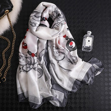 Load image into Gallery viewer, Luxury summer silk scarf