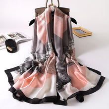 Load image into Gallery viewer, 2020 luxury brand women scarf summer silk scarves shawls lady wraps soft pashimina female Echarpe Designer beach stole bandana
