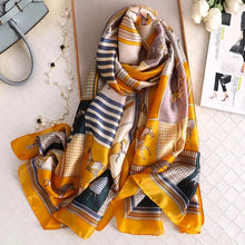 Load image into Gallery viewer, 2020 luxury brand women scarf summer silk scarves shawls lady wraps soft pashimina female Echarpe Designer beach stole bandana