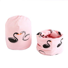 Load image into Gallery viewer, New Fashion Baby Cap Set Cartoon Owl Stars Baby Head Cover Spring Warm Neck Collar Kids Beanies Sets Cotton Children Hats Scarf
