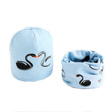 Load image into Gallery viewer, New Fashion Baby Cap Set Cartoon Owl Stars Baby Head Cover Spring Warm Neck Collar Kids Beanies Sets Cotton Children Hats Scarf
