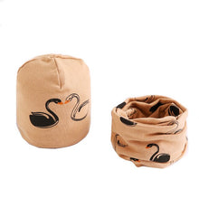 Load image into Gallery viewer, New Fashion Baby Cap Set Cartoon Owl Stars Baby Head Cover Spring Warm Neck Collar Kids Beanies Sets Cotton Children Hats Scarf
