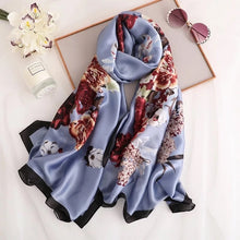 Load image into Gallery viewer, 2020 luxury brand women scarf summer silk scarves shawls lady wraps soft pashimina female Echarpe Designer beach stole bandana
