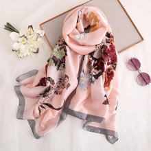 Load image into Gallery viewer, 2020 luxury brand women scarf summer silk scarves shawls lady wraps soft pashimina female Echarpe Designer beach stole bandana
