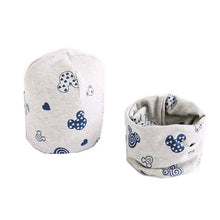 Load image into Gallery viewer, New Fashion Baby Cap Set Cartoon Owl Stars Baby Head Cover Spring Warm Neck Collar Kids Beanies Sets Cotton Children Hats Scarf
