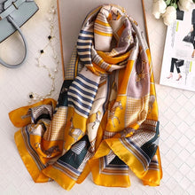 Load image into Gallery viewer, 2020 luxury brand women scarf summer silk scarves shawls lady wraps soft pashimina female Echarpe Designer beach stole bandana
